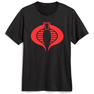 G.I. Joe Cobra Army Logo 1982 Black Adult T Shirt